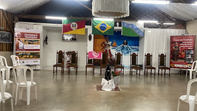 Lutalo Canti estimates flood losses of around US$15,000 to his home and terreiro pictured here before the flood. Credit: Lutalo Canti