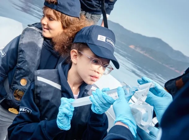 UNESCO undertook a pilot environmental DNA (eDNA) sampling campaign in the Gulf of Porto: Calanche of Piana, Gulf of Girolata, Scandola Reserve World Heritage site (France), to prepare the global roll-out of its citizen science eDNA initiative. Credit: UNESCO